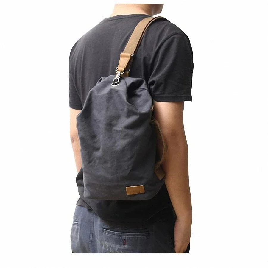 New Arrival płótno torba typu chestpack Crossbody torba zwykły plecak podróżny torba na klatkę piersiowa mała chusta torby mężczyźni ramię plecak