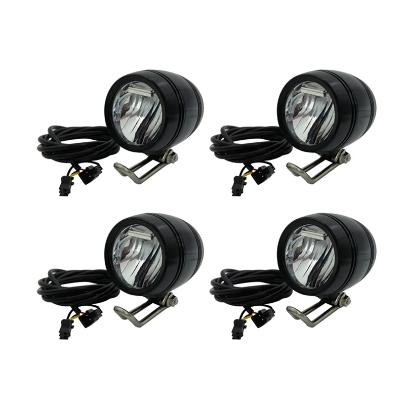 

4X 6V-80V 24V 36V 48V 60V Universal Compatible 3W 100LUX Bike Electric Bicycle E-Bike Headlight Front Light Head Light