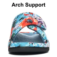 Comwarm Waffle Indoor Cotton Slippers For Women Open Toe Anti-Slip Home Slippers Four Seasons Flats Slippers with Arch Support - Image 5