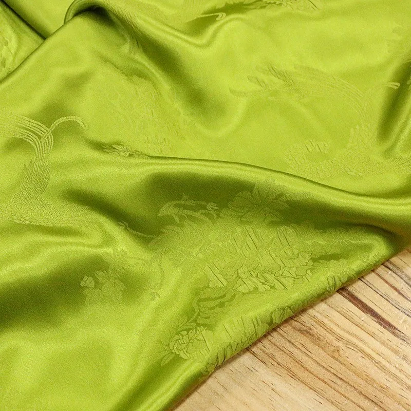 Wenguanle crepe elastic silk jacquard fabric new Chinese-style cheongsam and Hanfu