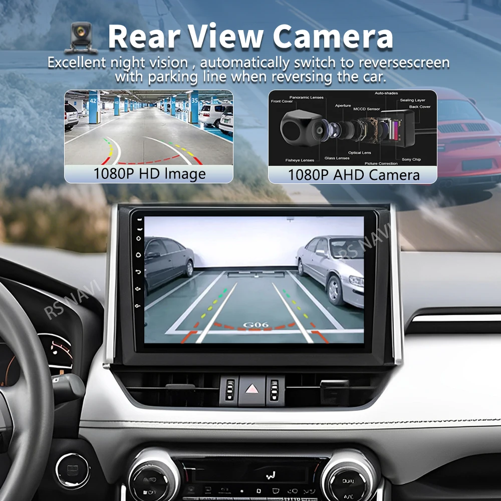 Android 16 For Toyota RAV4 5 XA50 2018 - 2023 2K QLED Android Car Radio Multimedia Video Player GPS Stereo CarPlay Head Unit