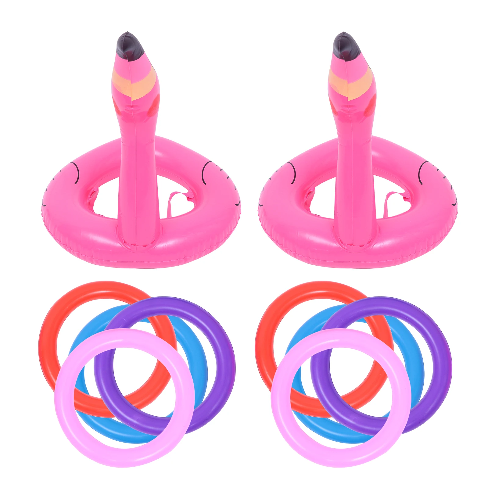 

2 Sets Flamingo Inflatable Ring Toss Game Throwing Ring Toss Game for Kids Pink Flamingo Throwing Game Inflatable Pool Game Toys