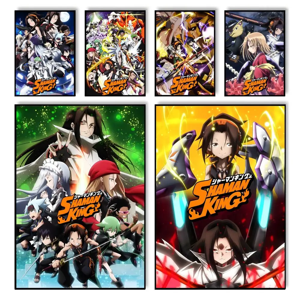 Anime S-shaman King Poster HD Self Adhesive Waterproof Wall Art Ideal for Home Office Dorm Bedroom Great Gift