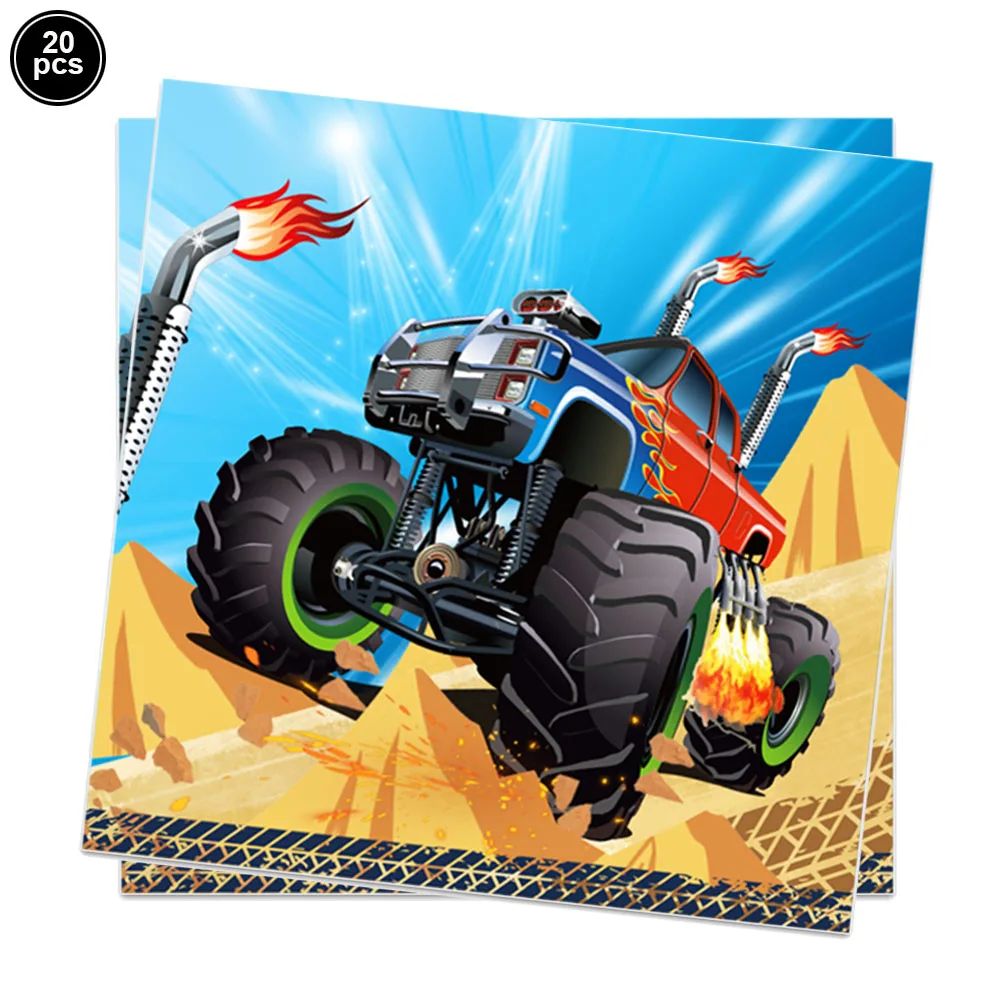 2D 18 Zoll Monster Truck Folienballon Auto-Themen 3. 4. 5. Junge Geburtstagsparty-Zubehör Alles Gute zum Geburtstag LKW Geburtstagsdekoration – Detail 8