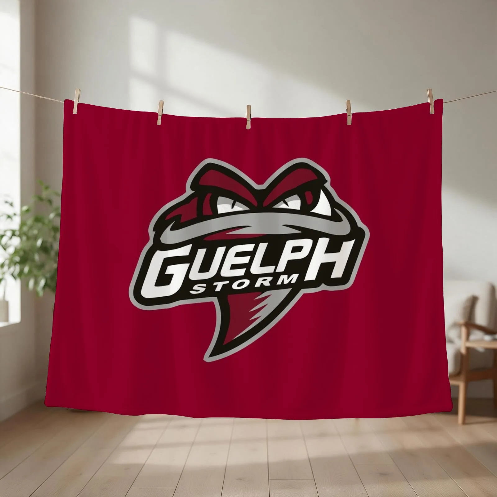 Guelph Storm Guelph Hockey Throw Blanket couch cozy soft plush fuzzy picnic outdoor blanket
