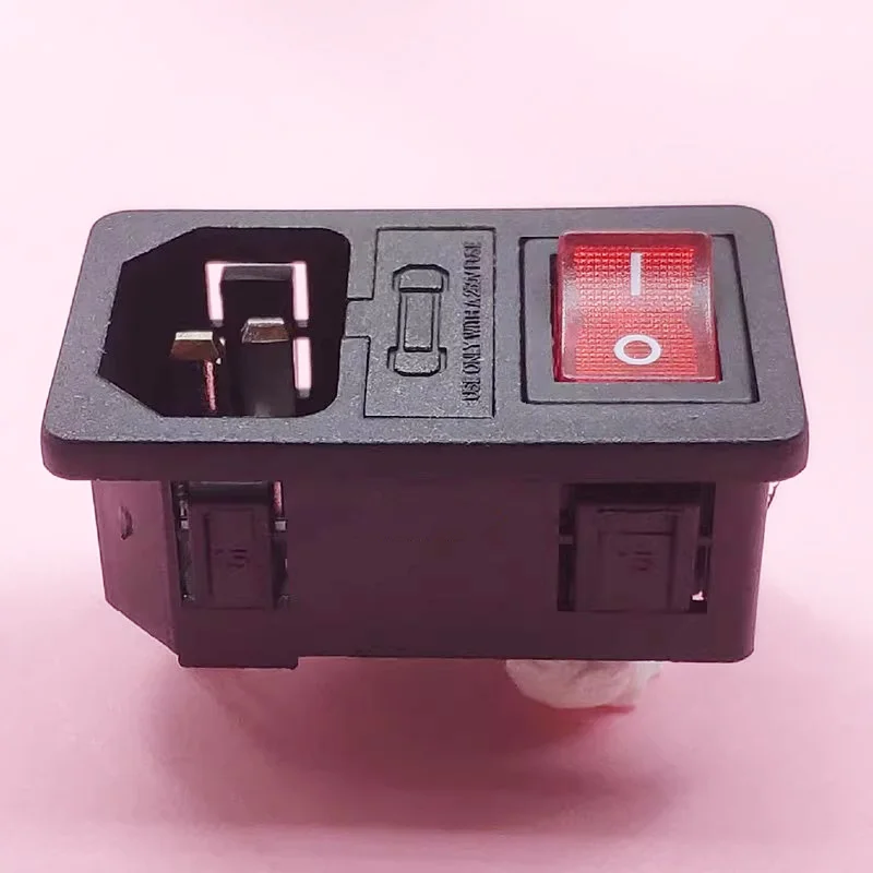 1pcs/lot 3-in-1 Power socket JR-101-1FRS with 4-pin red light switch with safety belt certification