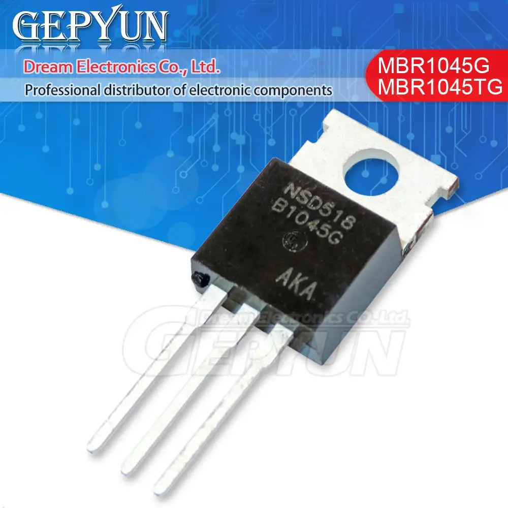 10PCS MBR1045G TO220-2 B1045 TO220 MBR1045 In Stock