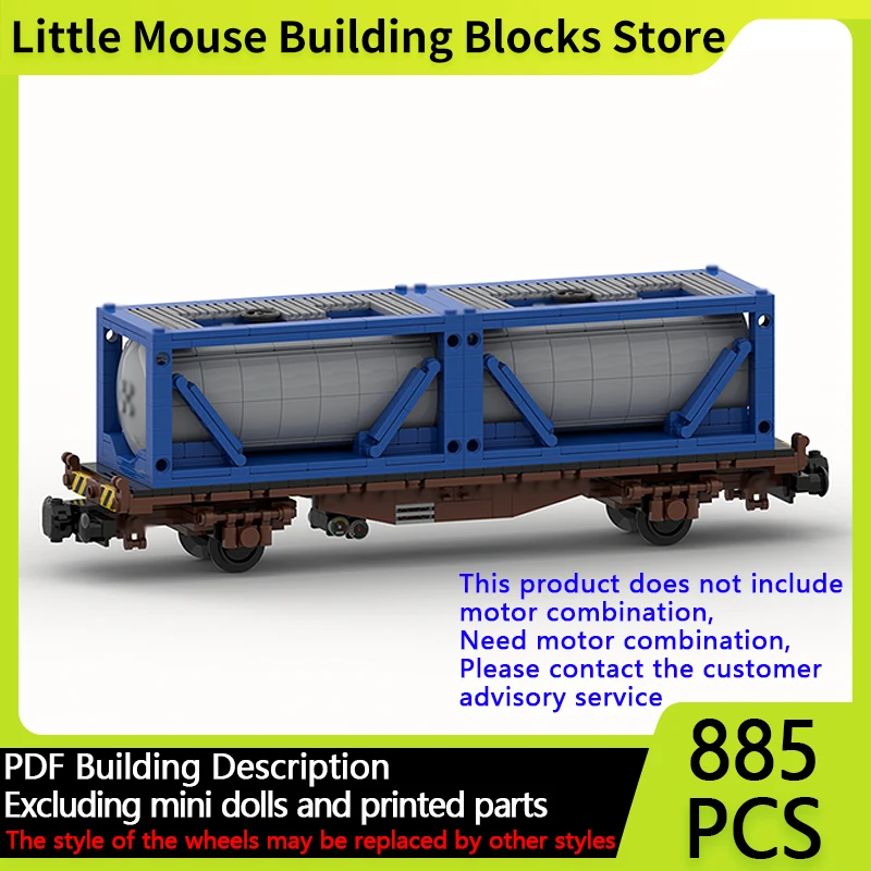 

City Car Model MOC Building Bricks Transportation Freight Wagon Modular Technology Gifts Holiday Assemble Children Toys Suit
