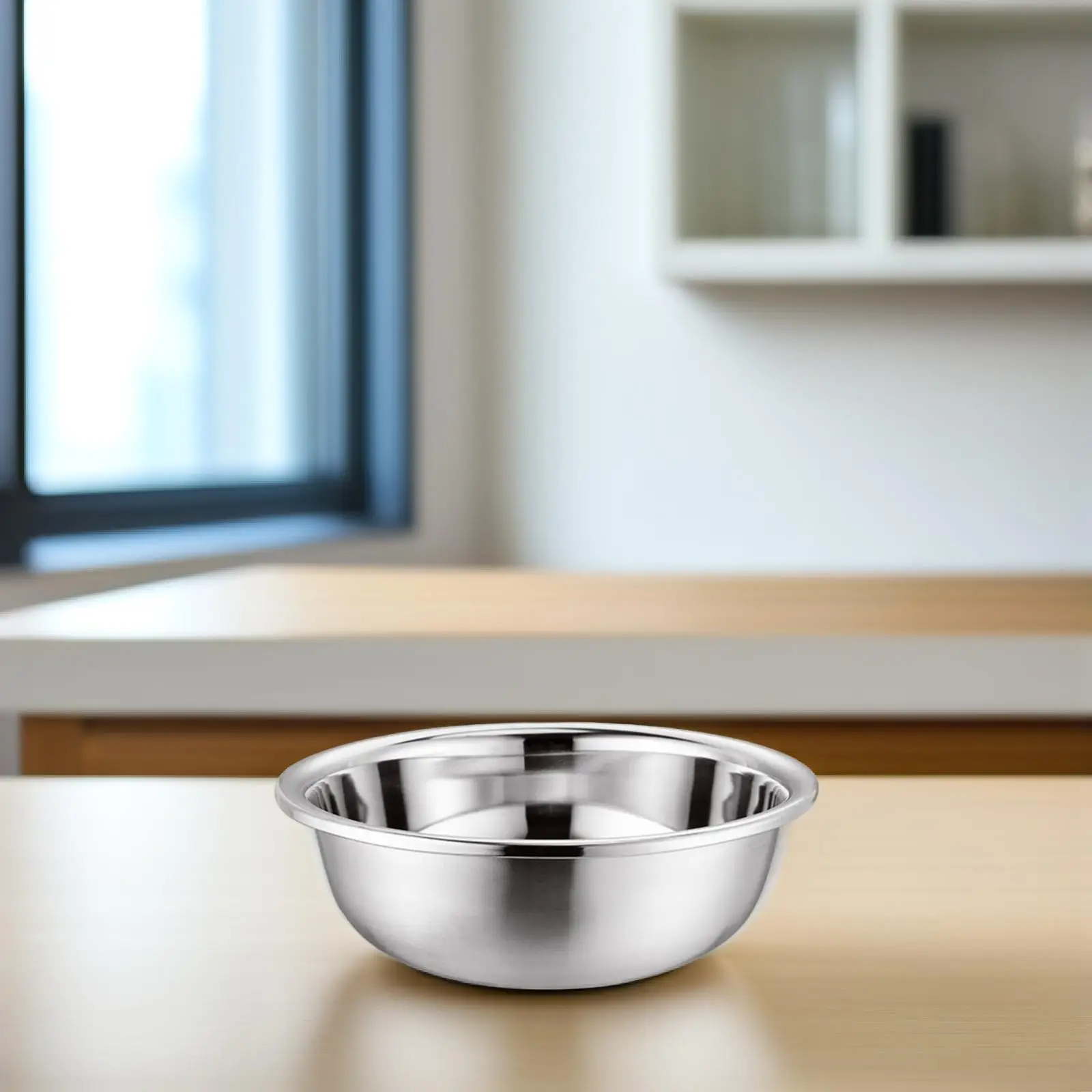 Stainless Steel Basin Soup Bowl Home Tableware Kitchen Prep Bowl Wash Vegetable Salad Reusable Durable Stackable Store