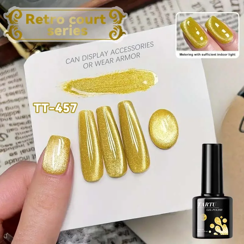 8ML Magnetic Cat Eye Gel Nail Polish Green Blue YellowCrystal Glassy Romantic Soak Off UV LED Gel Moonlight for Holiday DIY Art