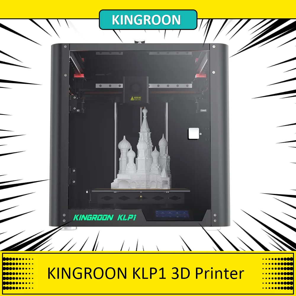 KINGROON KLP1 3D Printer,FDM 500mm/s Printing Speed  Auto Leveling, 3.5