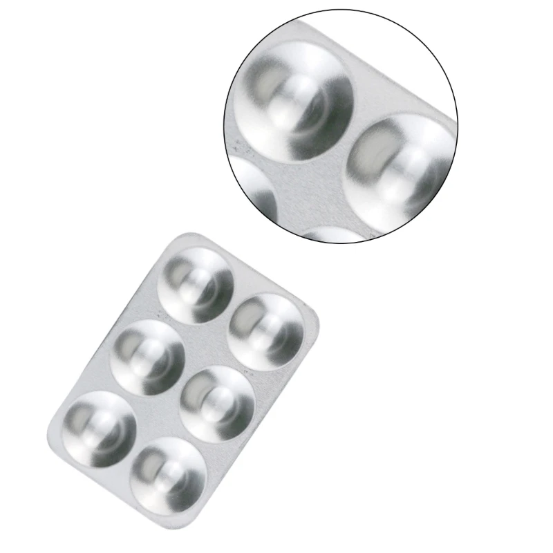 Paint Mixing 6 Well 10 Well 12 Well Paint Tray Round Sqaure Metal for Artist Watercolor Oil Painting Dropship