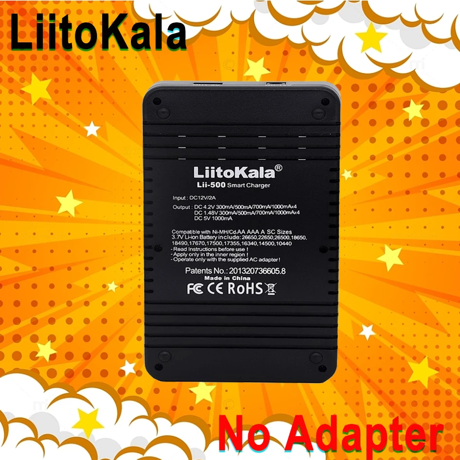LiitoKala LII-500 الذكية العالمية LCD ليثيوم أيون Ni Mh 16340 17335 17500 18490 17670 18650 شاحن بطارية