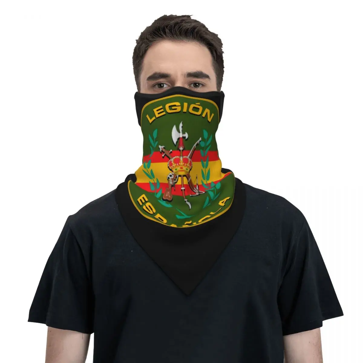 Legión española invierno cuello máscara más cálida hombres mujeres esquí caza tubo bufanda España ejército militar cara Bandana polaina