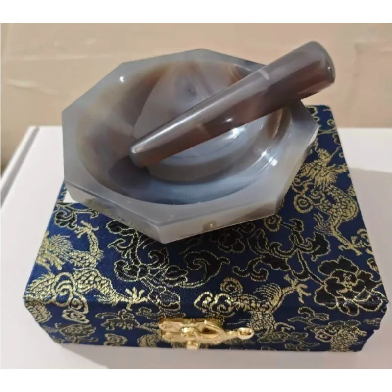 Natural Agate Mortar Stick Laboratory, Wear-resistant Milk Bowl Ball Mill Tank Inner Diameter 50mm70mm100mm