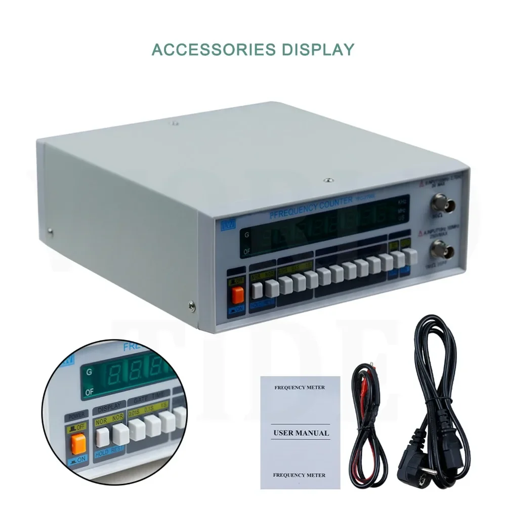 TFC2700L 10HZ-2.7GHZ High Resolution Frequency Counter, Multifunctional Digital Frequency Meter, 8-Digit LED Display -