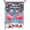 Christmas Flamingo Garden Flag 12x18 in Ice Skate Holiday Decor jjp