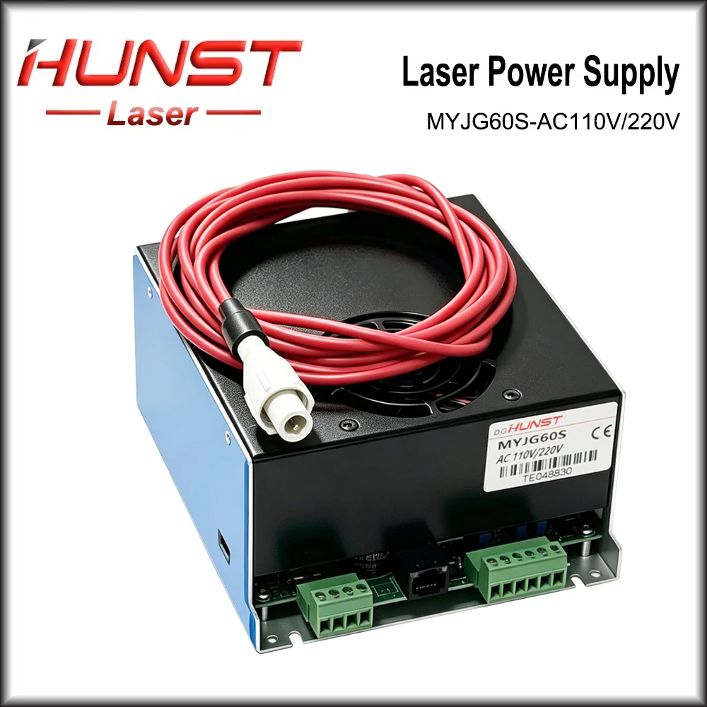 HUNST CO2 Laser Power Supply MYJG 60S Supports 110V/220V Voltage, Suitable For Laser Engraving And Cutting Machines.