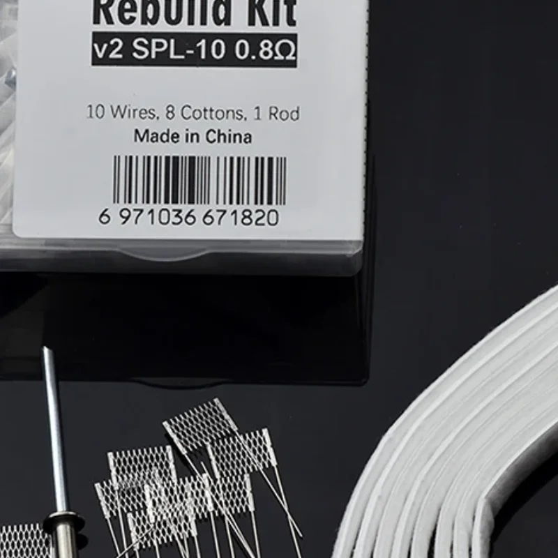 1Set  High Quality DIY Rebuild Kit V2 Spl-10 0.6/0.8ohm Spl-10 1.0/1.2ohm Mesh Coil Resistance Wire Replacement Accessories Tool