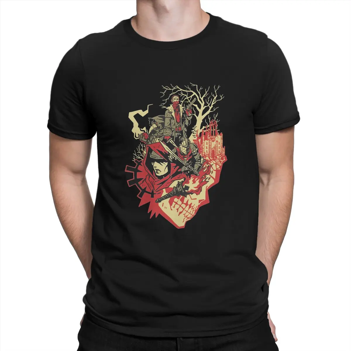 

Men T-Shirt Roguelike Game Novelty 100% Cotton Tee Shirt Short Sleeve Darkest Dungeon T Shirt Crewneck Clothes Birthday Present