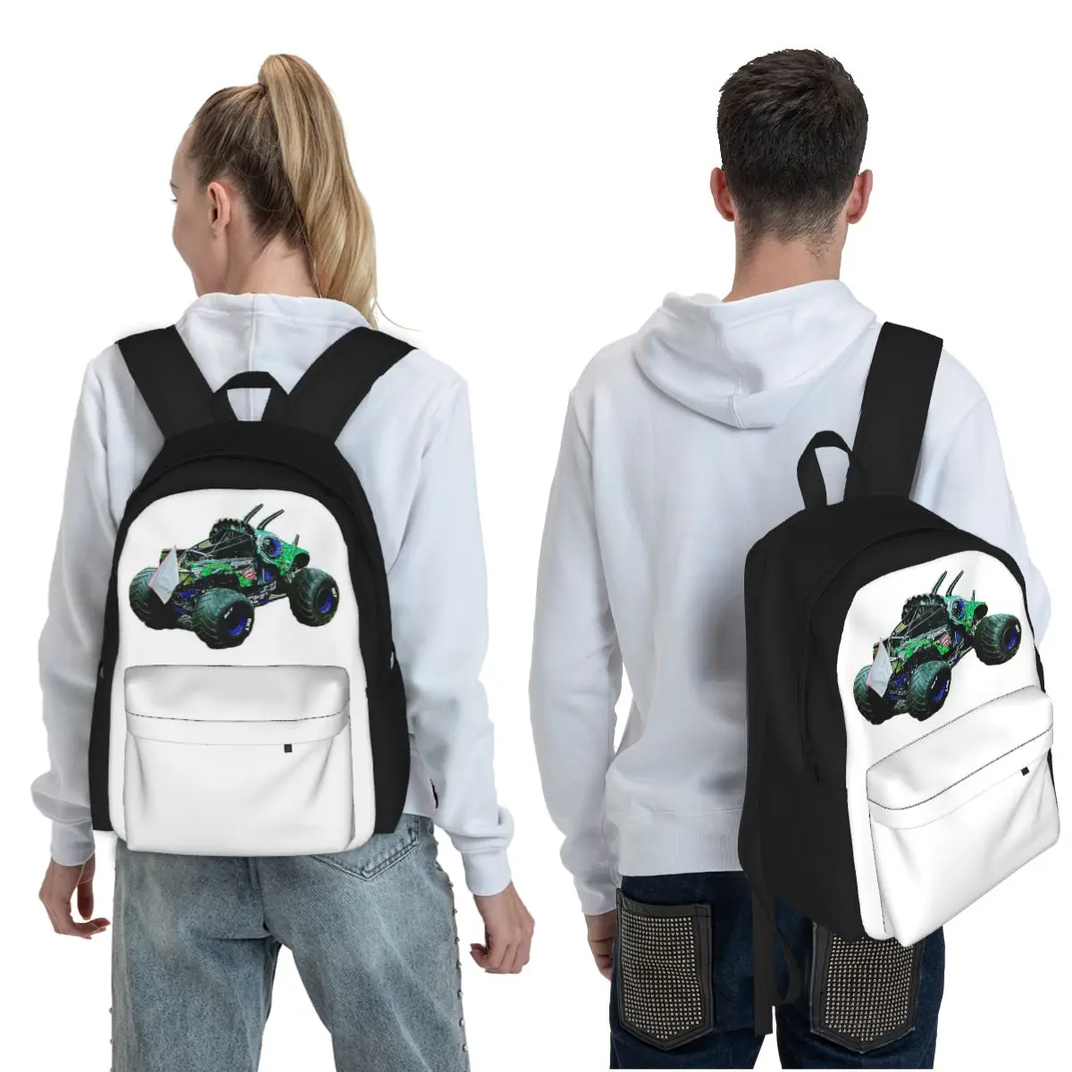 Jurassic Attack Student Backpack School Bag Hiking Travel Daypack for Men Women Fashion Bookbag Shoulder Bags