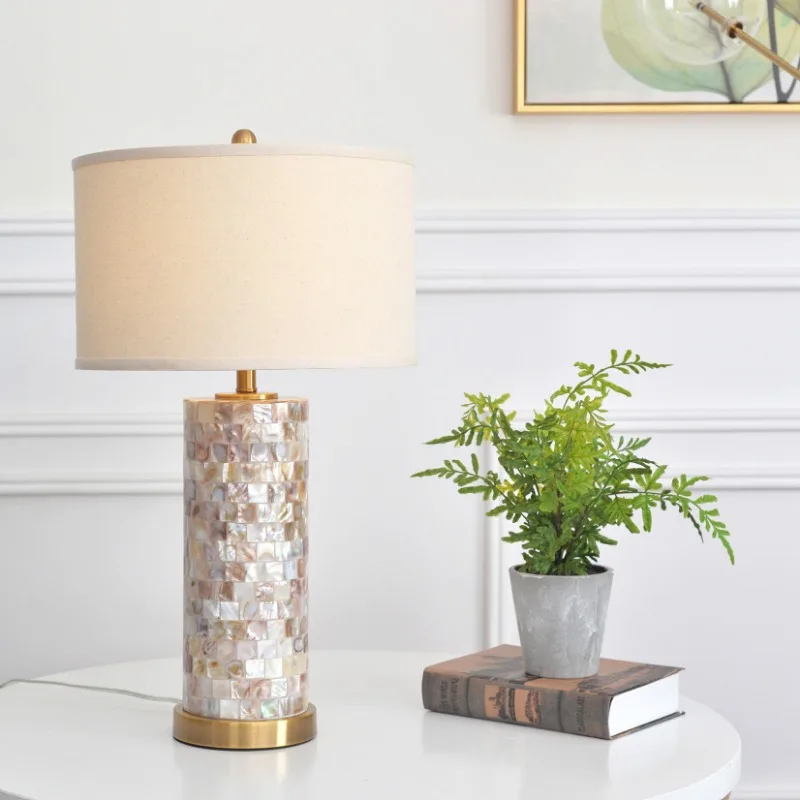 Modern simple shell bedroom bedside table lamp Warm atmosphere table lamp