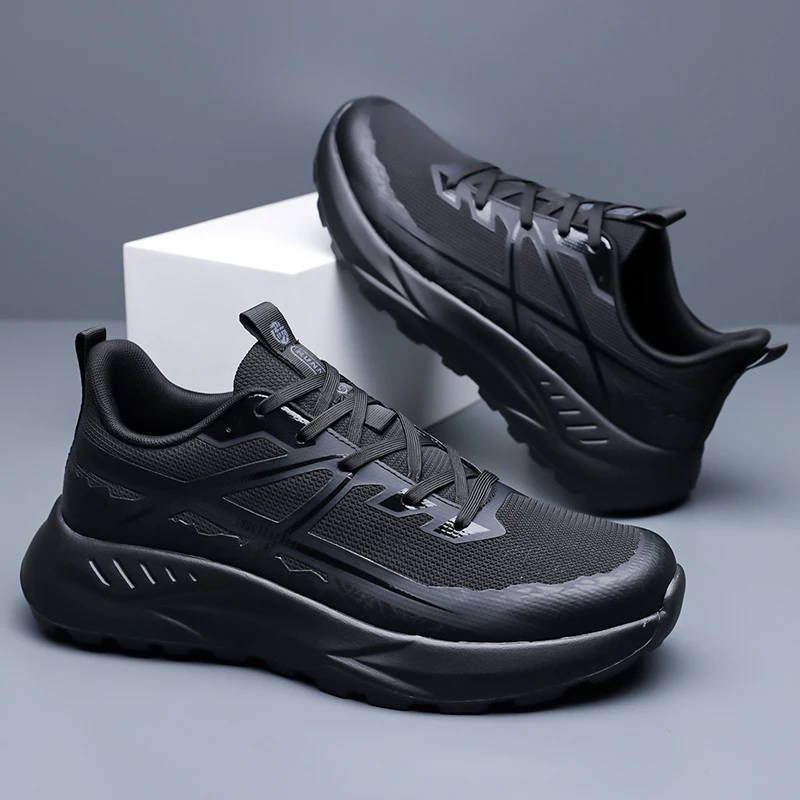 Men's Running Shoes Jogging Breathable Mesh Cushioning Non-Slip Outdoor Luxury Sports Male Comfortable Sneakers Off-road Shoe