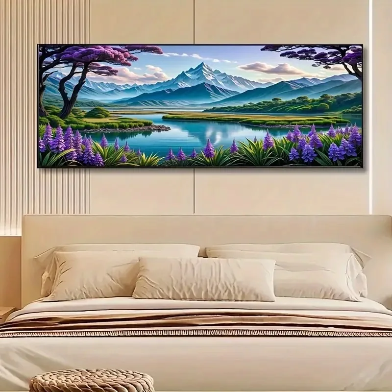 Diamond Mosaic Grand Stream Mountain Natural Landscape 5D Diy Diamond Art Paintings Full Drill Stitch Cross Home Decor Big Size