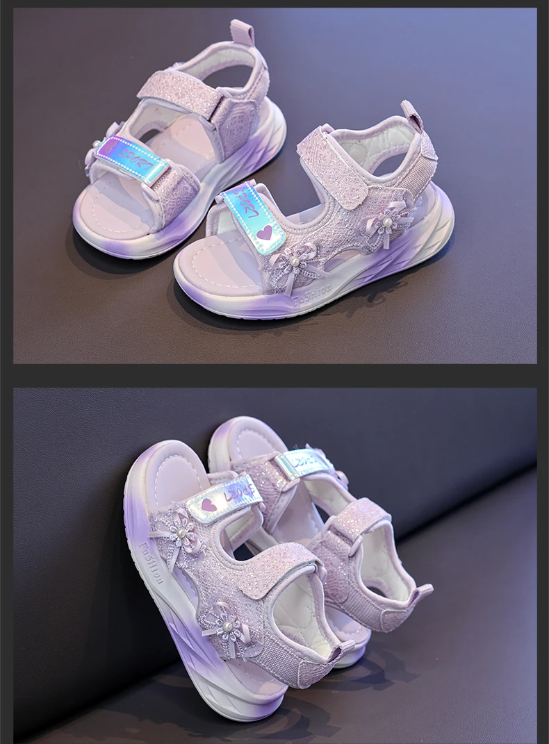 Mädchen-Sandalen mit Schleifendetail 2026 Neue Sommer-Kinder-Chunky-Wasserschuhe Rutschfeste Komfort-Vielseitige Outdoor-Barfuß-Sandalen – Detail 3