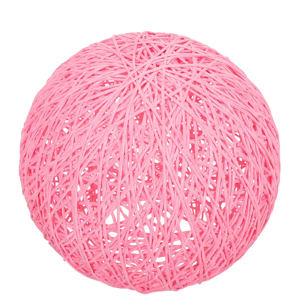 

Paper Tape Chandelier Shade Unique Lampshade Floor Pendant Light Cover Pink DIY Ornament