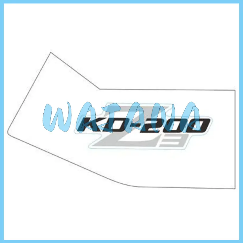 Kd200-z3 Left / Right Side Cover Rear Decal (silver White/kd-200/high Viscosity) 1210312-650000 / 1210312-651000