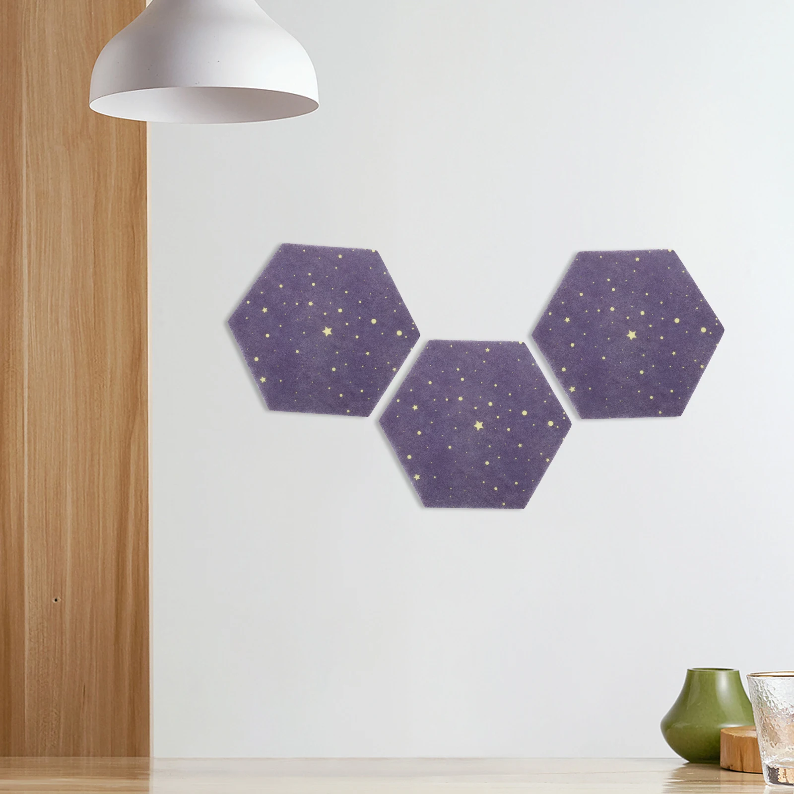 

6Pcs Hexagon Felt Boards Wall Board for Office Home Classroom Bulletin Pin Board Memo Cork Tile Decoration Solution