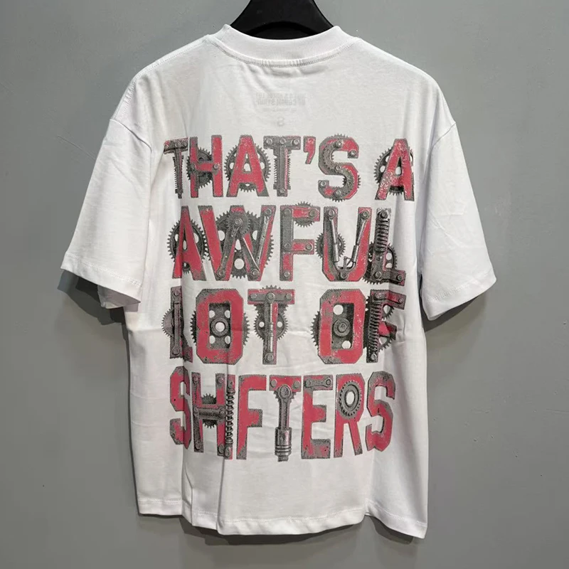 Real Photo Unisex Cough Syrup T-shirt Calssic Personalized Lettering Print Summer Loose Breathable Cotton Short Sleeve Men Women