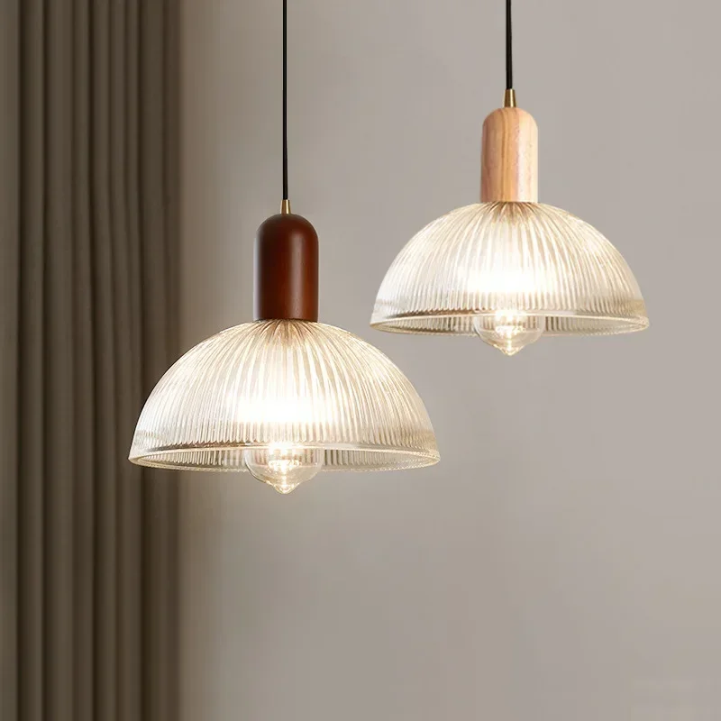 Estilo Japonês Vidro LED Pendant Light, Arte Retro Pendurado Cabeceira, Mesa De Madeira, Mesa De Restaurante, Designer Moderno, Decoração De Bar