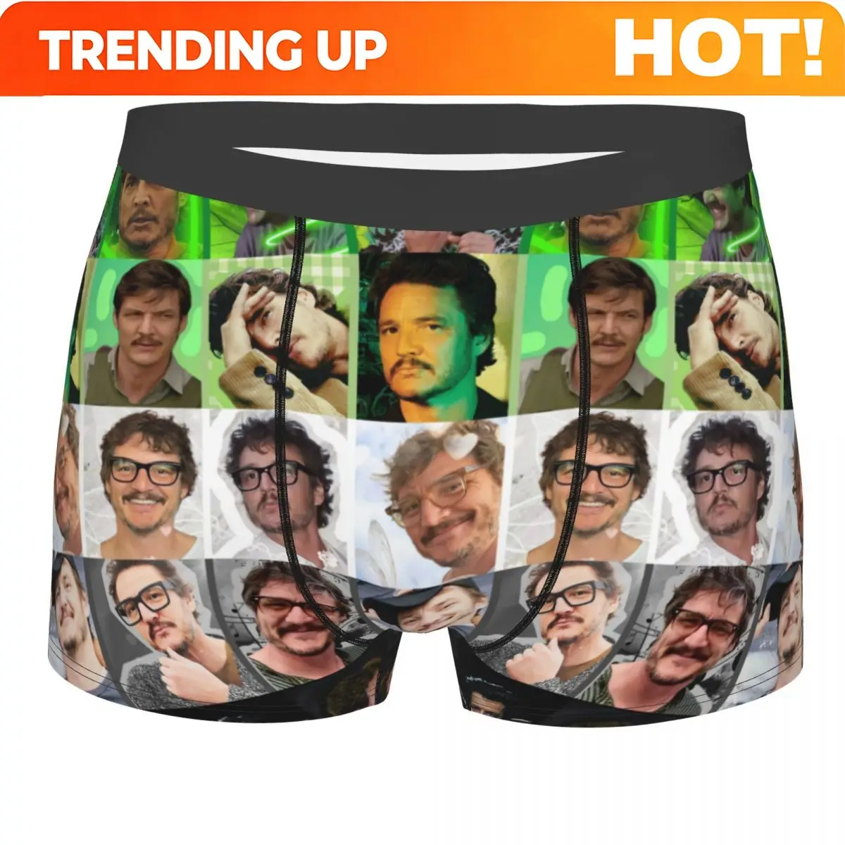 Custom Pedro Pascal Aromantic Pride Flag Boxers Shorts Men's Briefs Underwear Cool Underpants