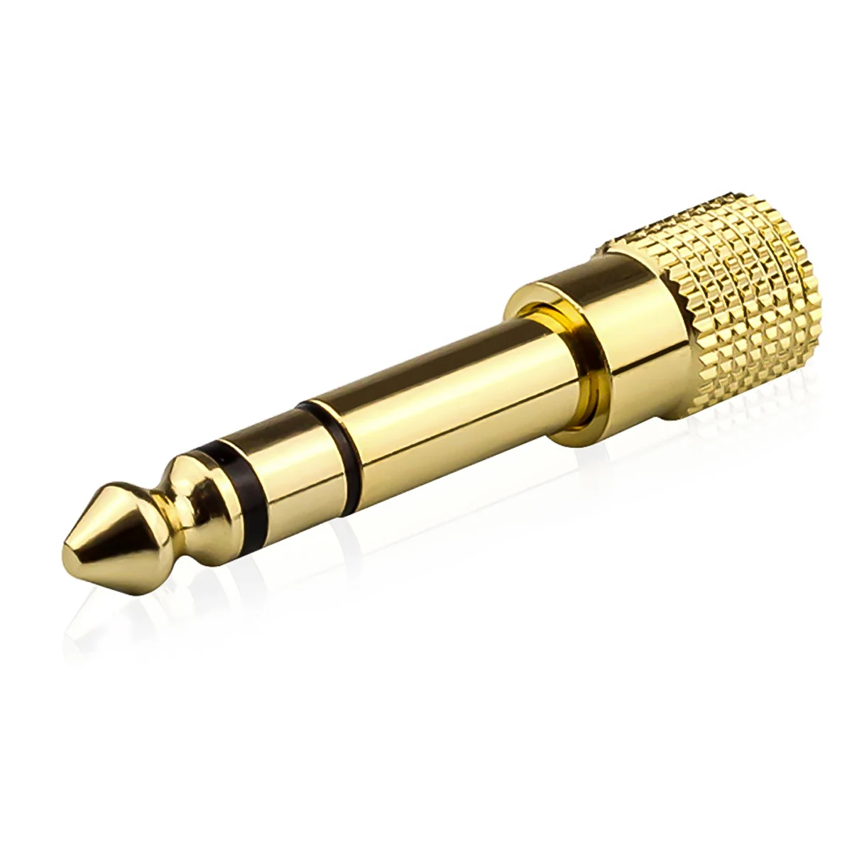 6.35 mm Male to 3.5 mm Female Headphone Adapter Wear-resistant Jack Converter Audio Plug Gold Plating Process Power Amplifier