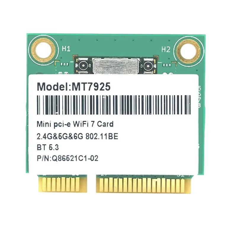 

A23F-MT7925 Сетевая карта Wi-Fi 7, 5400 Мбит/с, Bluetooth 5.3, трехдиапазонная (2.4G, 5ГГц, 6ГГц), Wi-Fi адаптер 802.11BE, беспроводная карта MINI PCIE