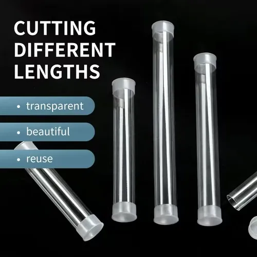 Imagen 2 del producto 10 Uds Naxilai tubos de almacenamiento vacíos pequeños de plástico transparente espesor de pared 0,5mm embalaje tubo redondo de plástico tubo hueco