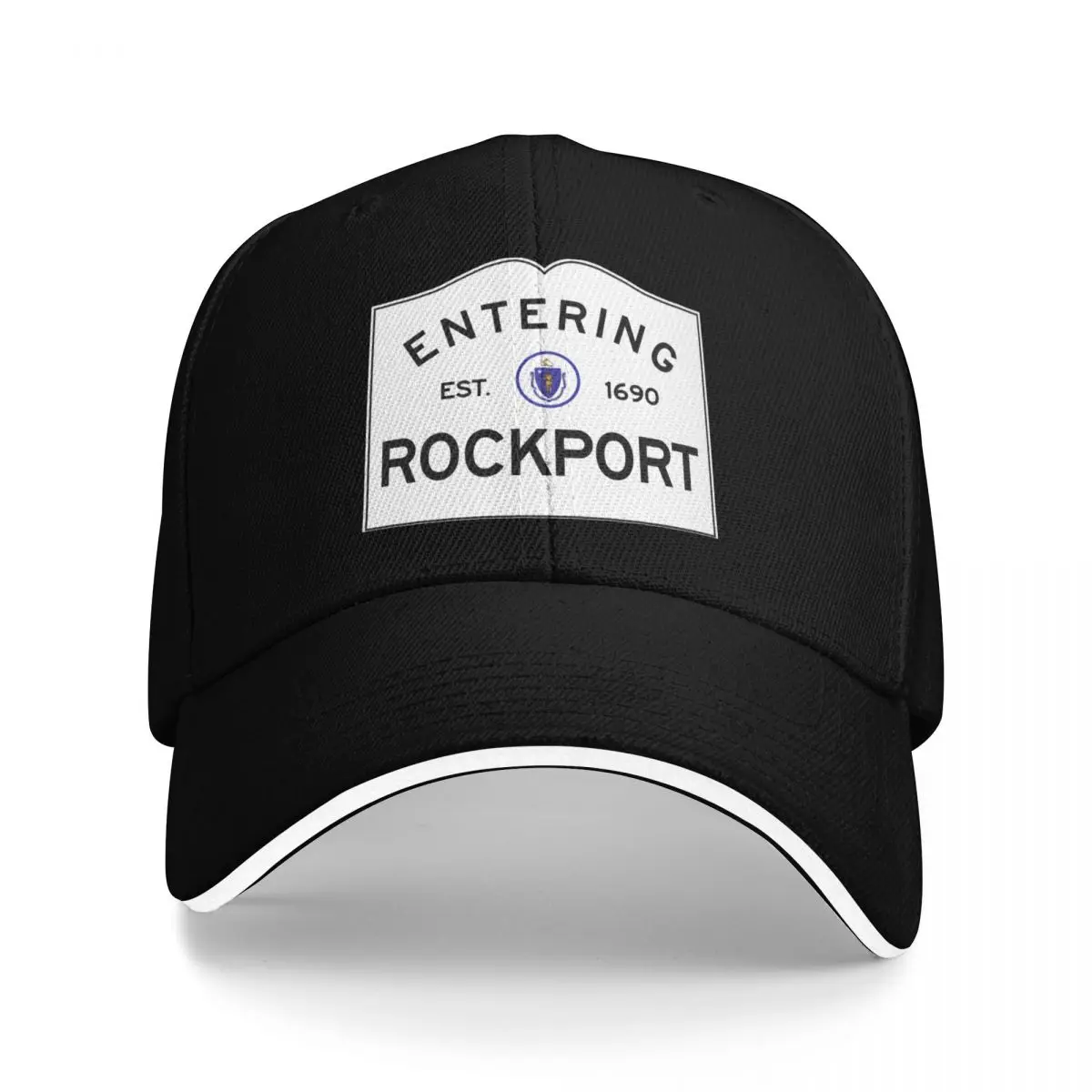 

Entering Rockport Massachusetts - Commonwealth of Massachusetts Road Sign Baseball Cap