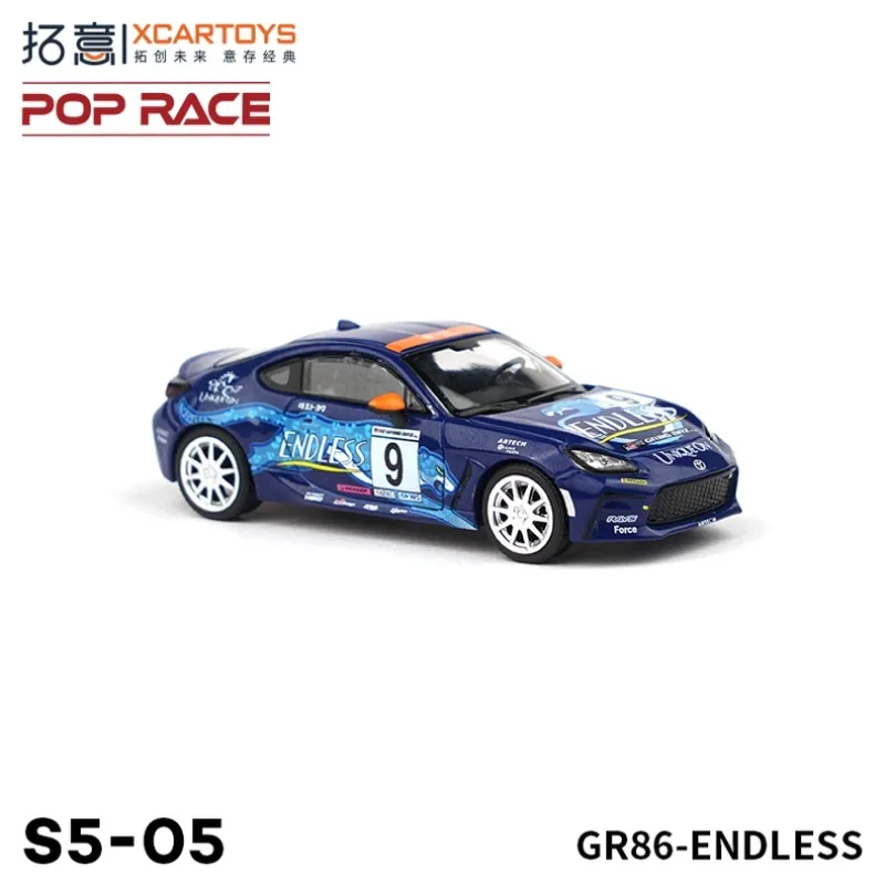 POPRACE Diecast 1/64 Scale Toyota Alloy Car Model Toyota GR86 ENDLESS S5-05 Play Vehicles Toys for Boys Gift Original Box