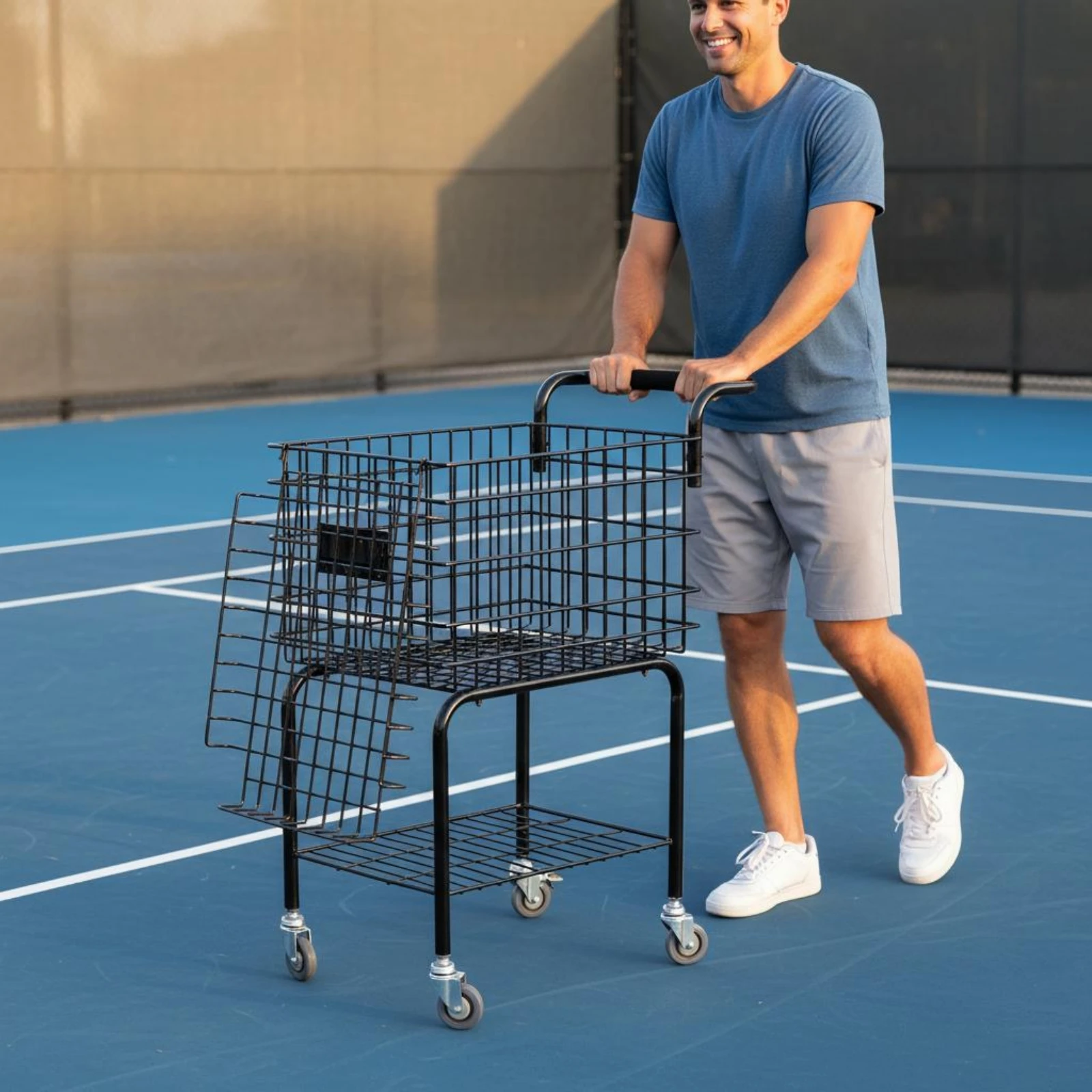 

Tennis Ball Picking Basket Portable Sports Equipment for Training