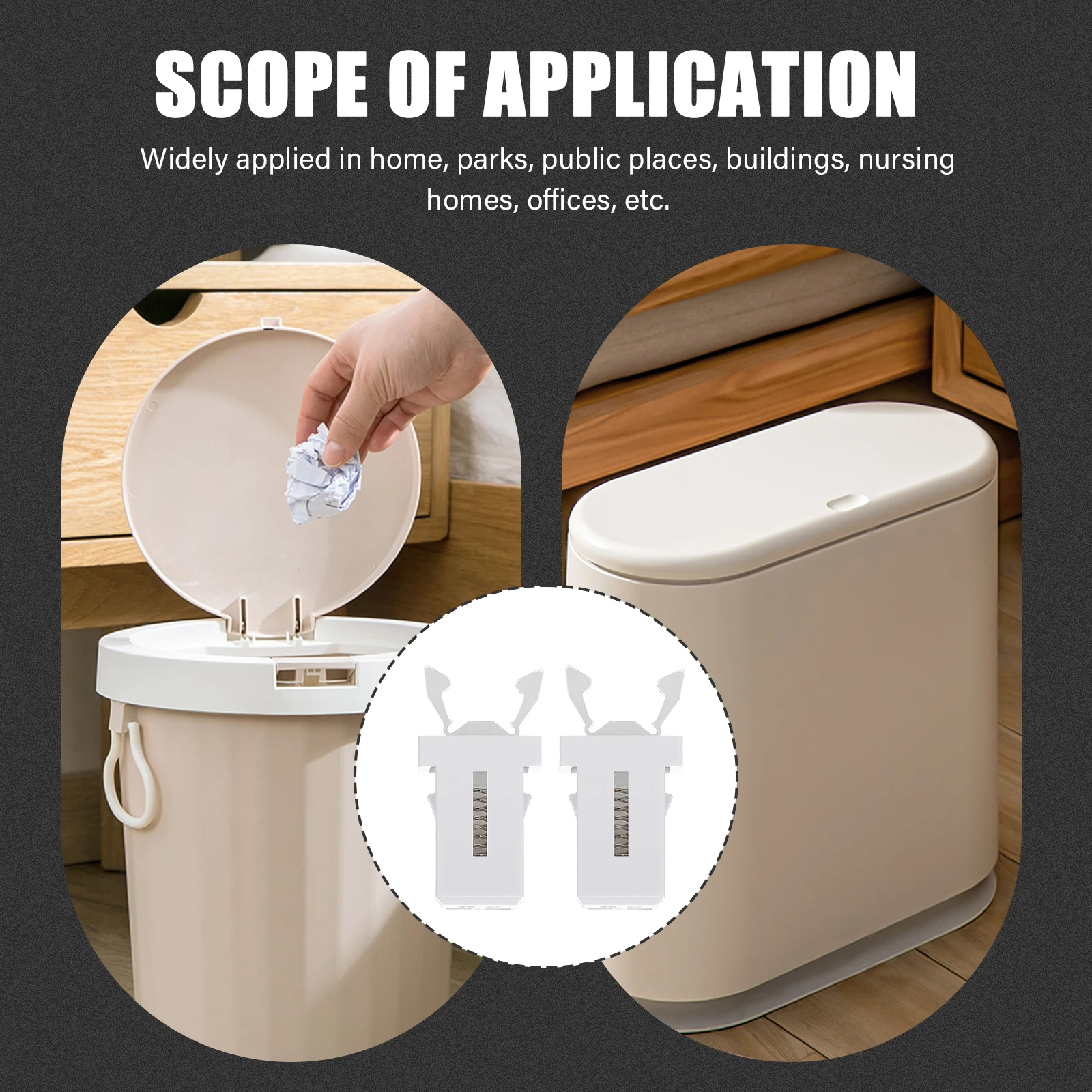 

Garbage Can Replacement Buckles Waste Bin Accessory Plastic Buckles Press Buckle for Garbage Can Garbage Can Buttons