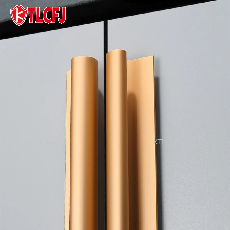 KTLCFJ Extended Wardrobe Gold Gray Zinc Alloy Handle Nordic Drawer Handle Wine Cabinet Closet Handle of Furniture Hardware