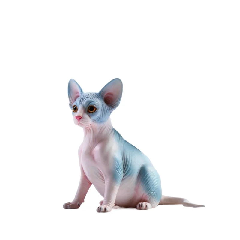 Cat model, hairless cat animal peripheral cute pet desktop figure