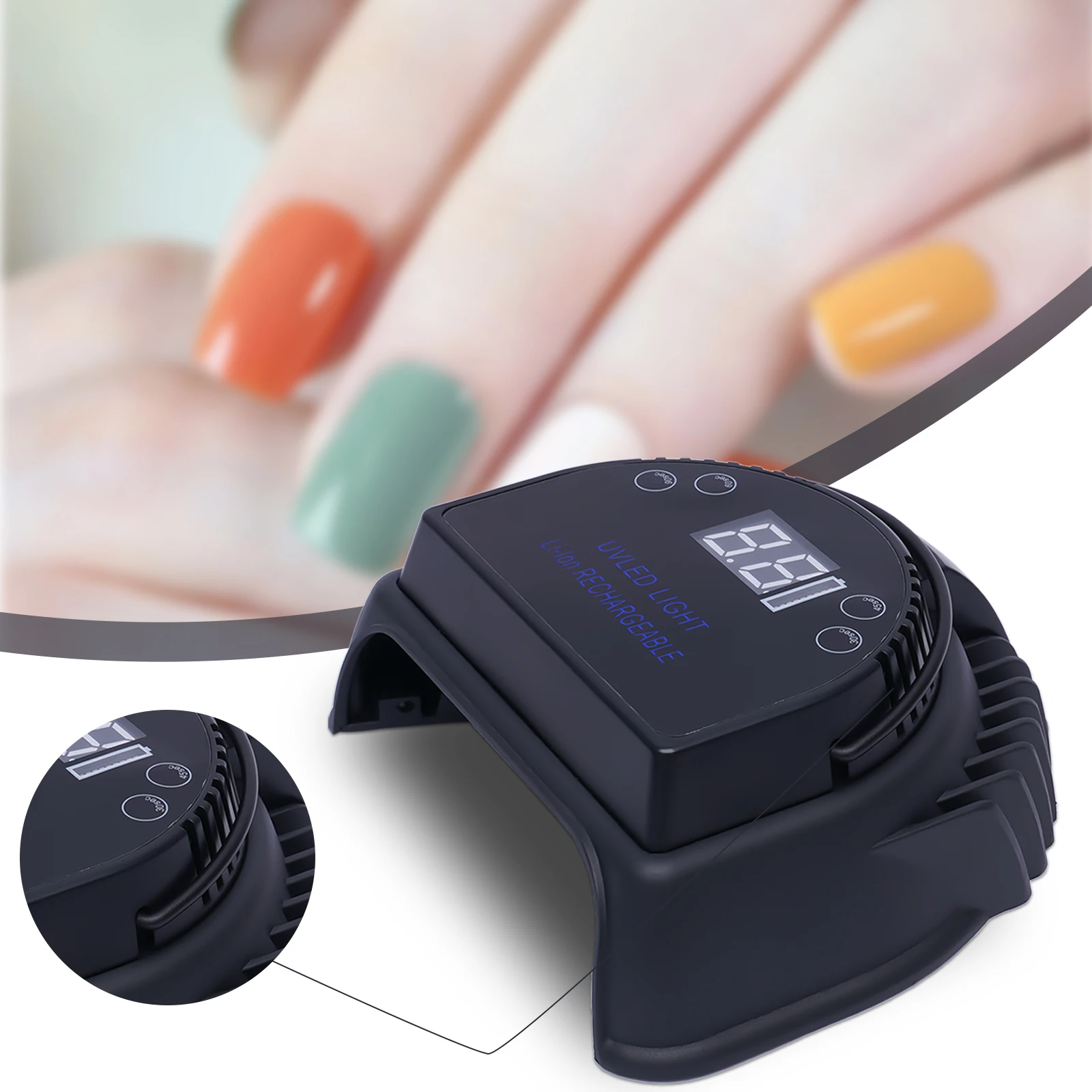 Lampada per unghie a LED UV Lampada per asciugatrice Lampada per smalto gel senza fili per strumenti per unghie che polimerizza manicure Lampade per asciuga unghie UV a LED