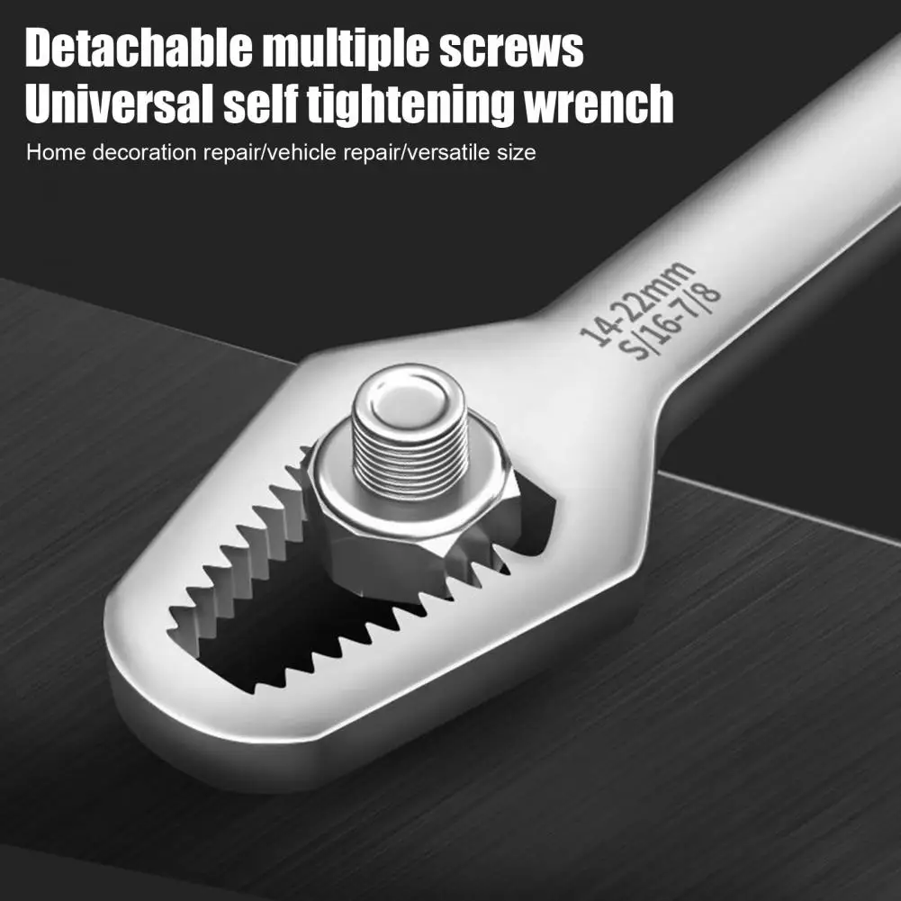 Universal Torx Wrench Adjustable Double-ended Spanner Universal Double-head Torque Wrench Set Self-tightening for Auto