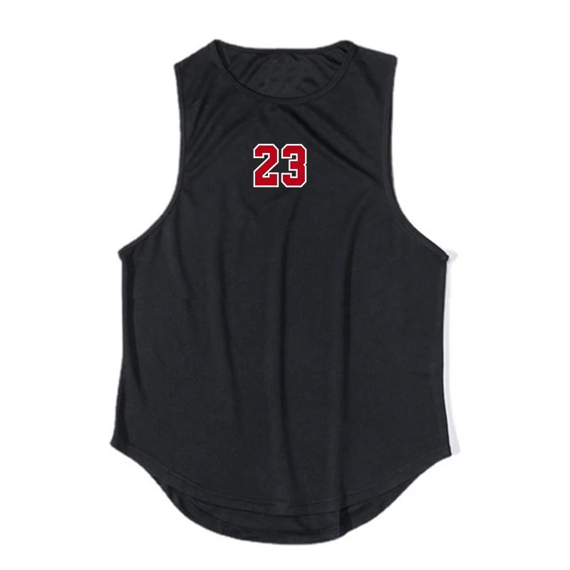 No.23 Sport Men's Summer Gym Shirt Street Sleeveless T-shirts For Men Tank Tops Workout Fitness Singlets Sport Vest Clothing