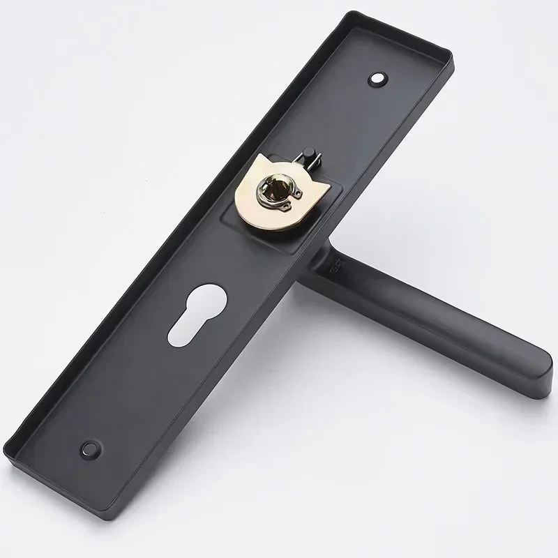 New European Style Door Handle Lock Indoor Bedroom Living Room Mechanical Security Lockset for 35-45mm Thickness Door Frame