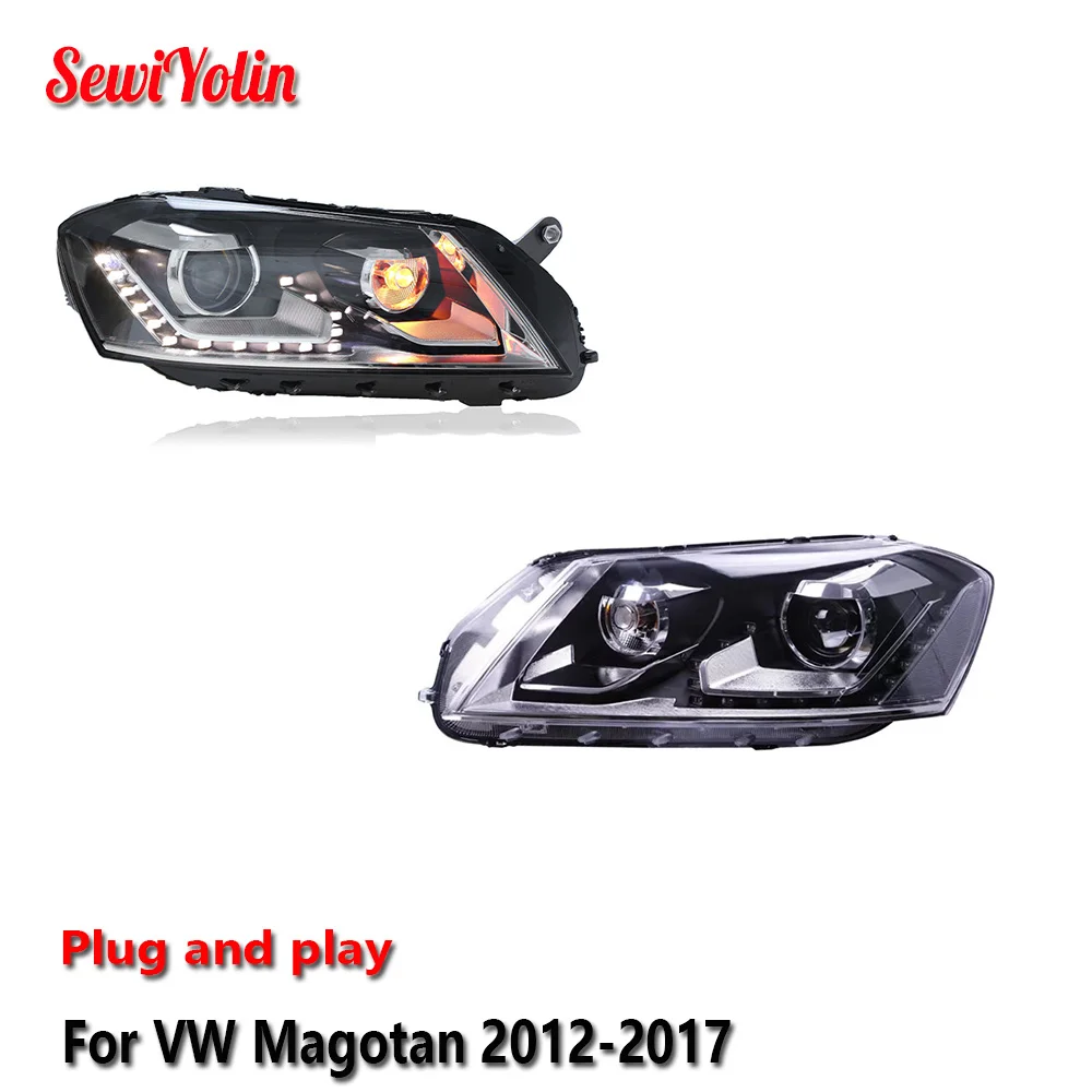 

Car LED Headlight Light Assemblies For VW Magotan 2012-2017 Auto Fog DRL Brake Turn Signal Lamp Plug and Play