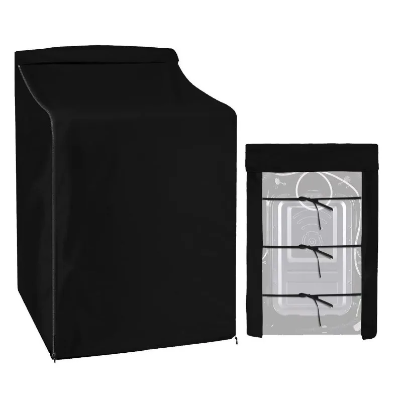 Top Loading Washing Machine Cover Waterproof Dustproof Anti-UV Washer Protector with Rollable Top for Indoor Balcony Outdoor Dry